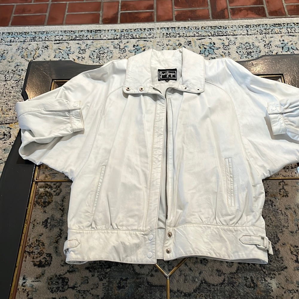 White leather jacket